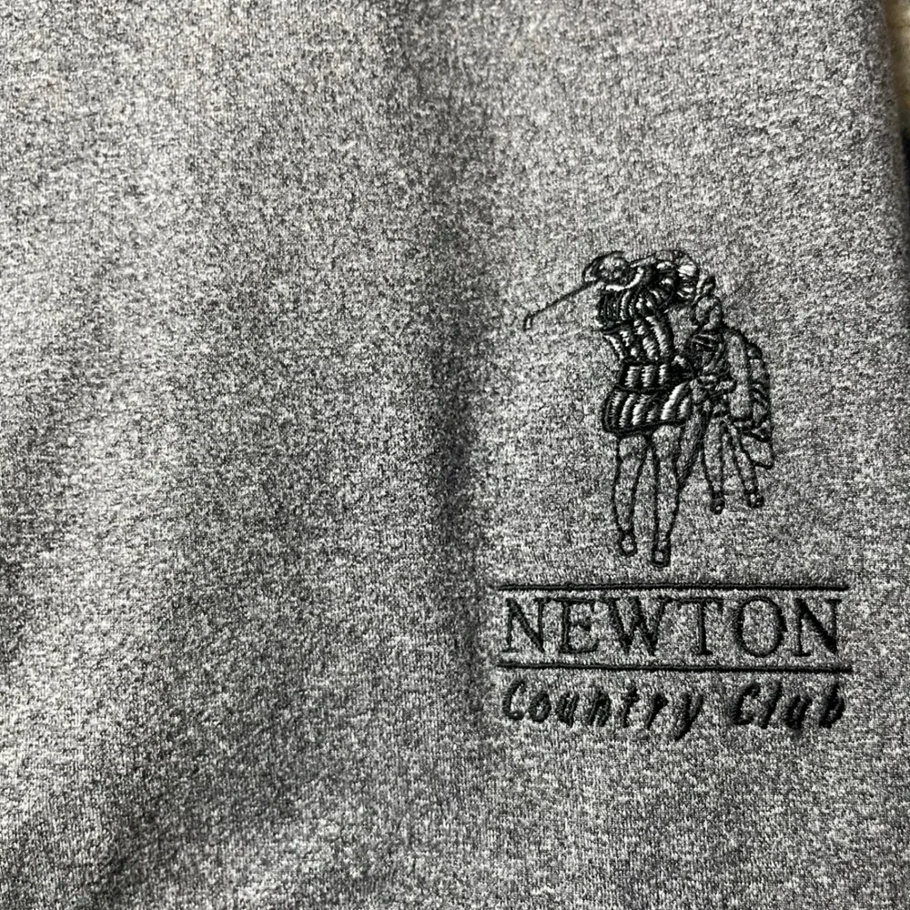 Straight Down Quarter Zip Pullover Mens XL Grey Newton Country Club Golf Top
